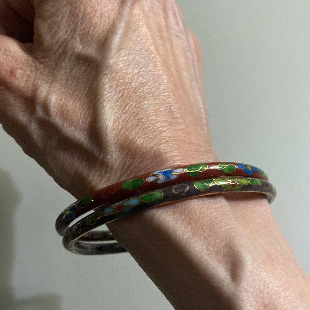 2 Pretty Cloisonn Bangles - image 1